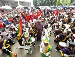 Bunda PAUD Lepas Peserta Pawai dan Drum Band TK se-Kota Makassar