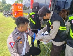 Personil Ditlantas Polda Sulsel BKO KTT G29 Bali Periksa Kesehatan