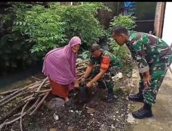 Koramil Tallo Gotong-royong dalam Karya Bakti Penanaman Pohon