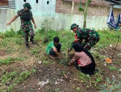 Koramil 1408-04/Bontoala Gelar Kerja Bakti Penanaman Pohon